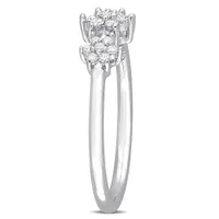 Julianna B Sterling Silver 0.22CTW Diamond Promise Ring