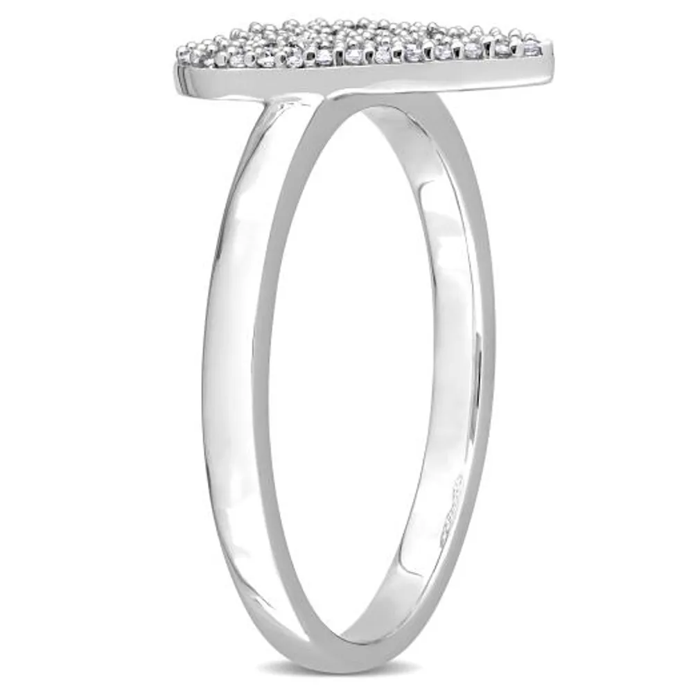 Julianna B 10K White Gold 0.21CTW Diamond Heart Ring