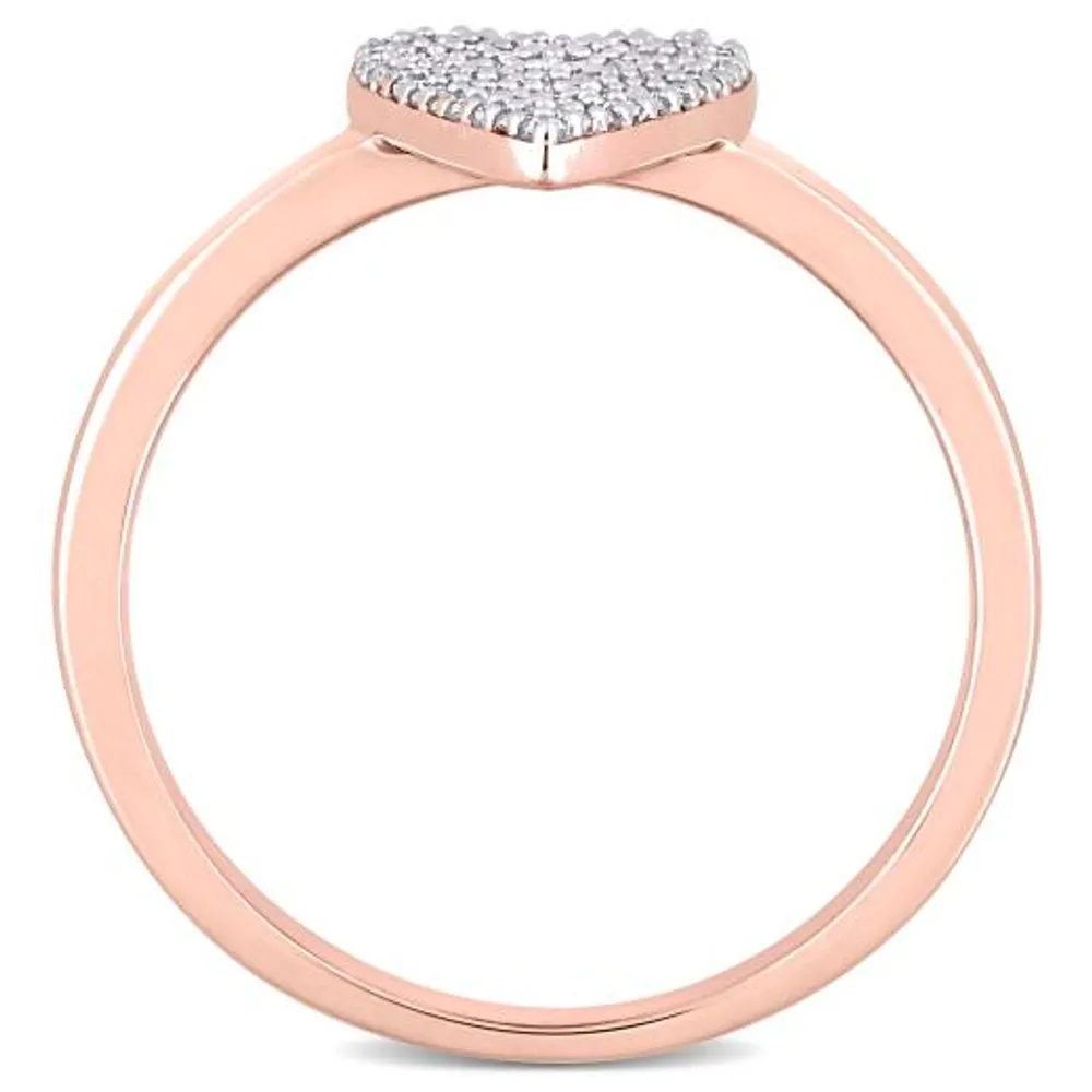 Julianna B 10K Rose Gold .21CTW Diamond Heart Ring