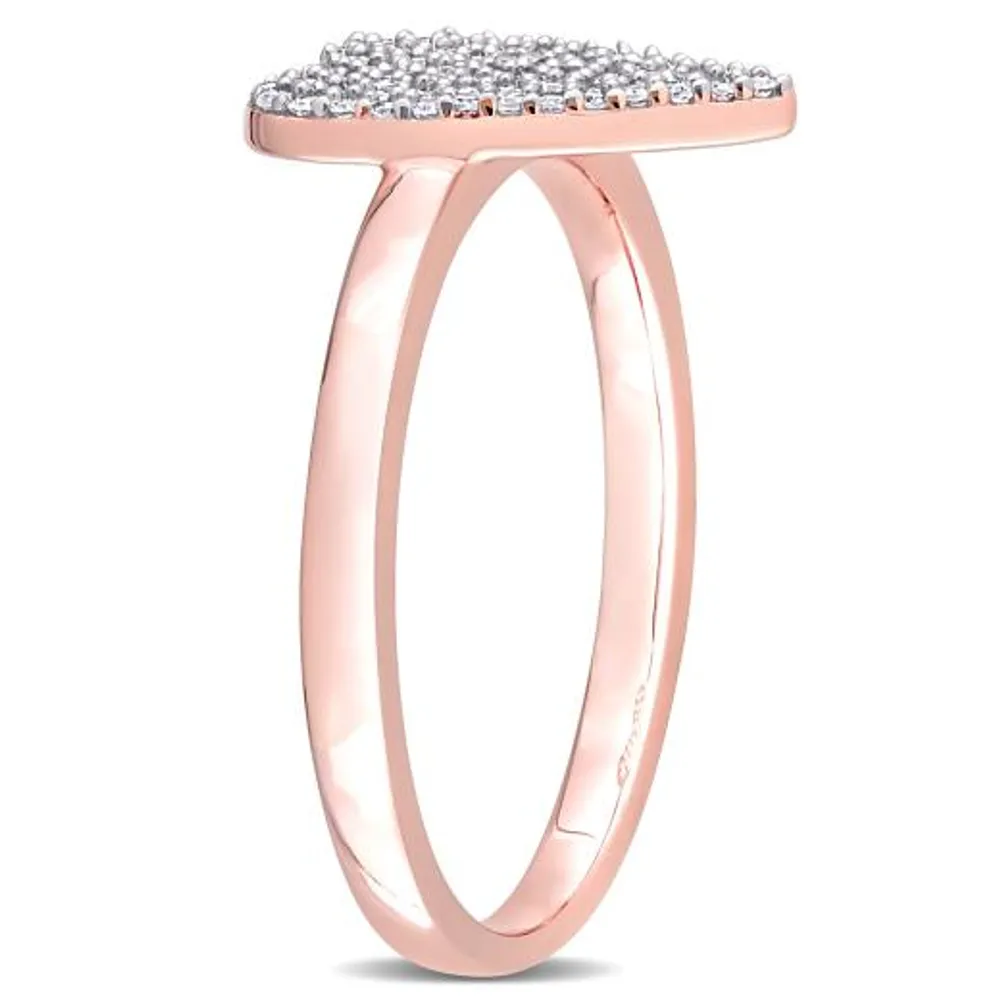 Julianna B 10K Rose Gold .21CTW Diamond Heart Ring