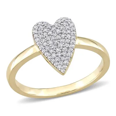 Julianna B 10K Yellow Gold 0.20CTW Diamond Heart Ring