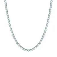 14K White Gold 5.04CTW Diamond Tennis Necklace