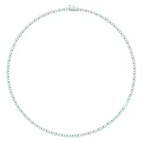 14K White Gold 10.00CTW Diamond Tennis Necklace