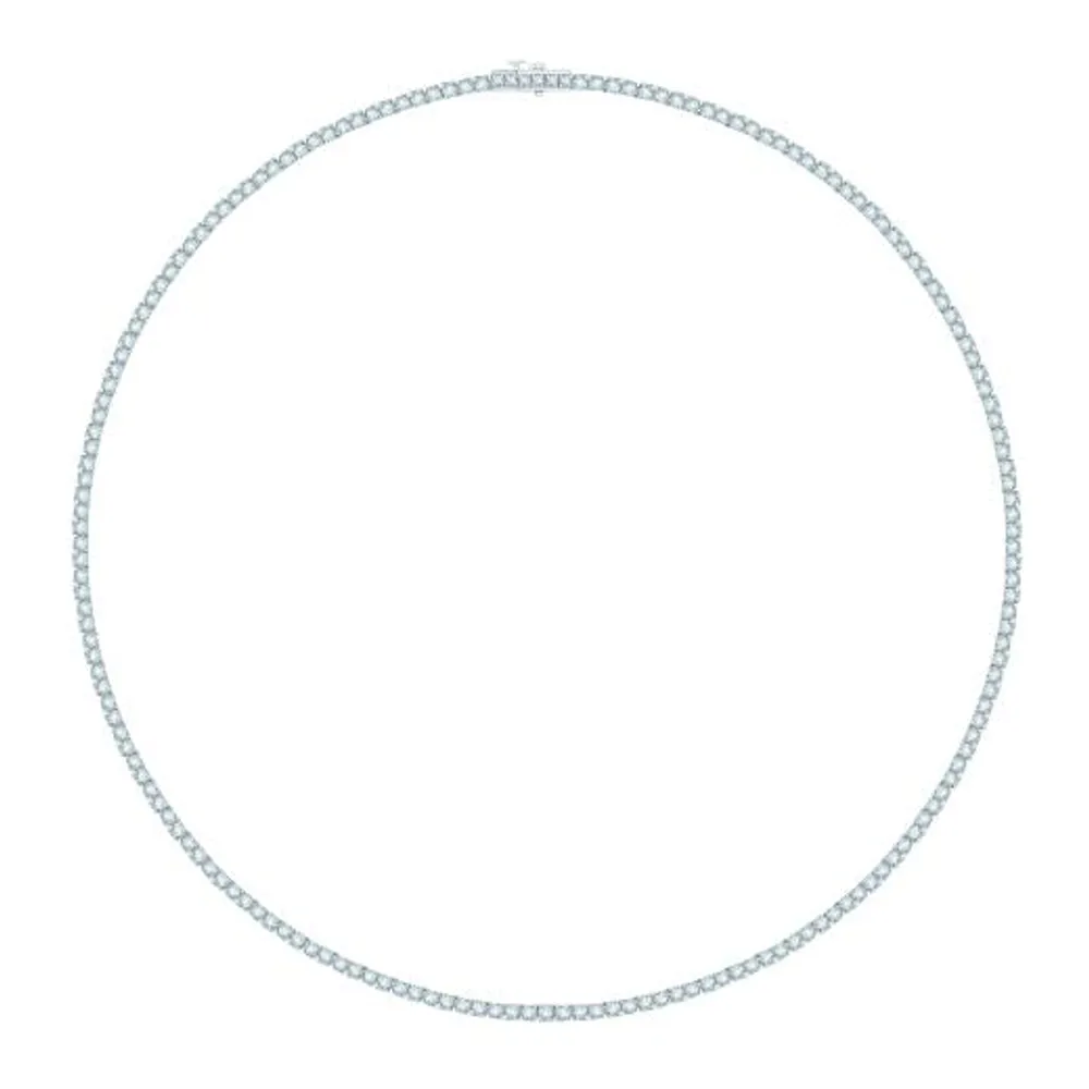 14K White Gold 5.04CTW Diamond Tennis Necklace