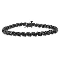 Julianna B Sterling Silver 0.95CTW Black Diamond Tennis Bracelet