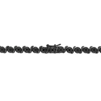 Julianna B Sterling Silver 0.95CTW Black Diamond Tennis Bracelet