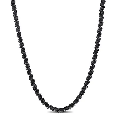 Julianna B Sterling Silver 0.52CTW Black Diamond Tennis Necklace