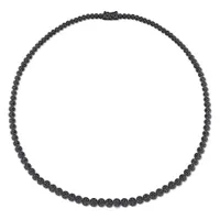 Julianna B Sterling Silver 0.50CTW Black Diamond Tennis Necklace