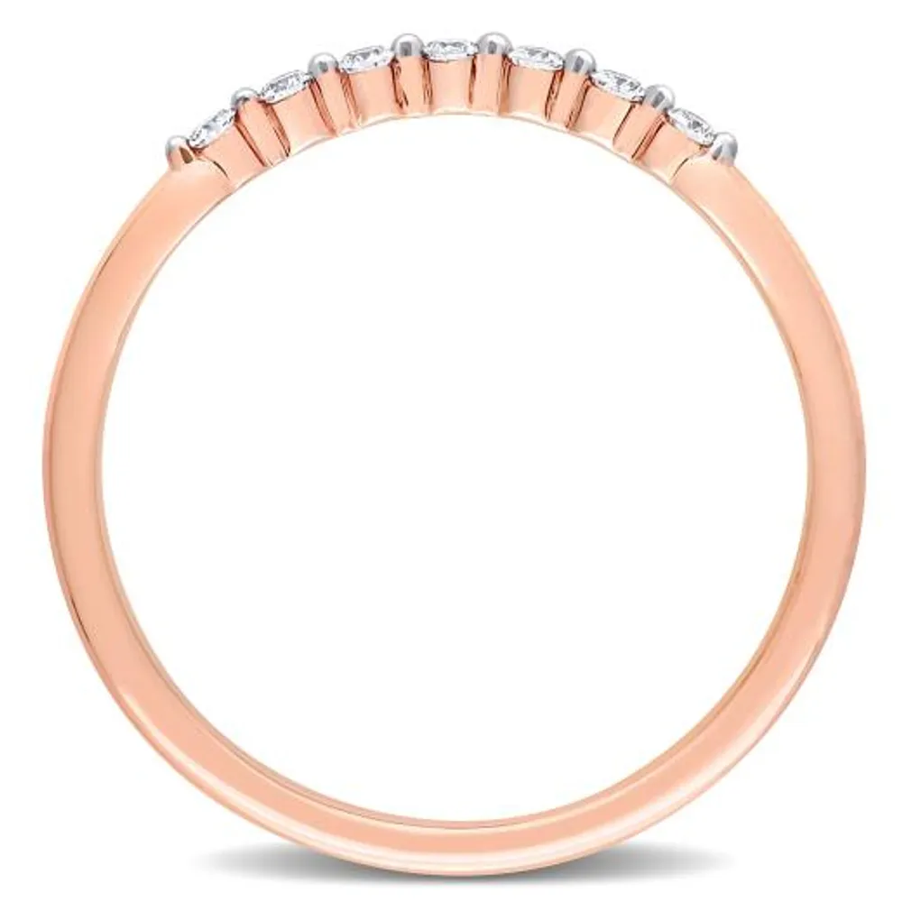 Julianna B 14K Rose Gold 0.10CTW Diamond Stackable Ring