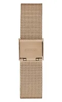 Guess Women's Rose Gold-Tone Triangle Mesh Watch