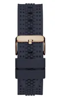 Guess Men's Rose Gold-Tone & Navy Watch