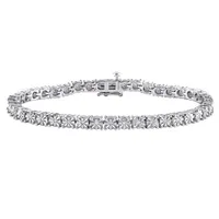 Julianna B Sterling Silver 0.25CTW Diamond Tennis Bracelet