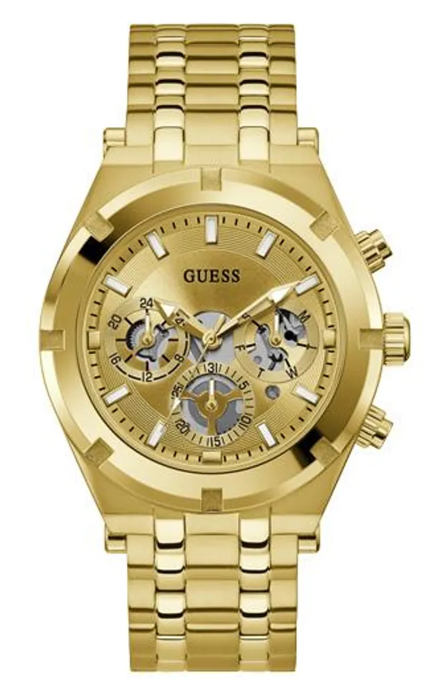 Guess Men's Gold-Tone Continental Watch