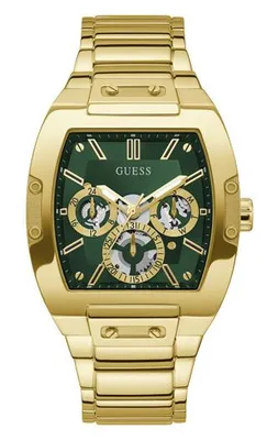 Guess Men's Green & Gold-Tone Phoenix Watch