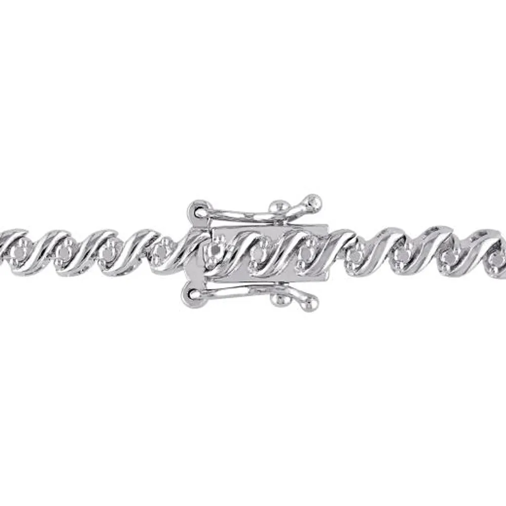 Julianna B Sterling Silver 0.50CTW Diamond Tennis Bracelet