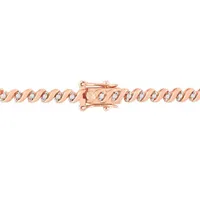 Julianna B Rose Plated Sterling Silver 0.49CTW Diamond Tennis Bracelet