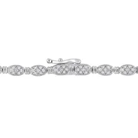 Julianna B Sterling Silver 0.49CTW Diamond Tennis Bracelet