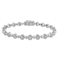 Julianna B Sterling Silver 0.50CTW Diamond Tennis Bracelet