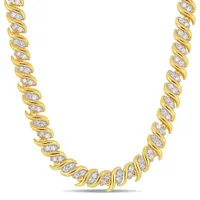 Julianna B Yellow Plated Sterling Silver 1.98CTW Diamond Necklace