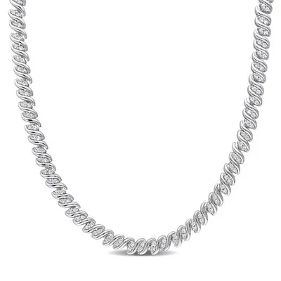 Julianna B Sterling Silver 1.98CTW Diamond Necklace