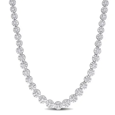 Julianna B Sterling Silver 0.99CTW Diamond Necklace