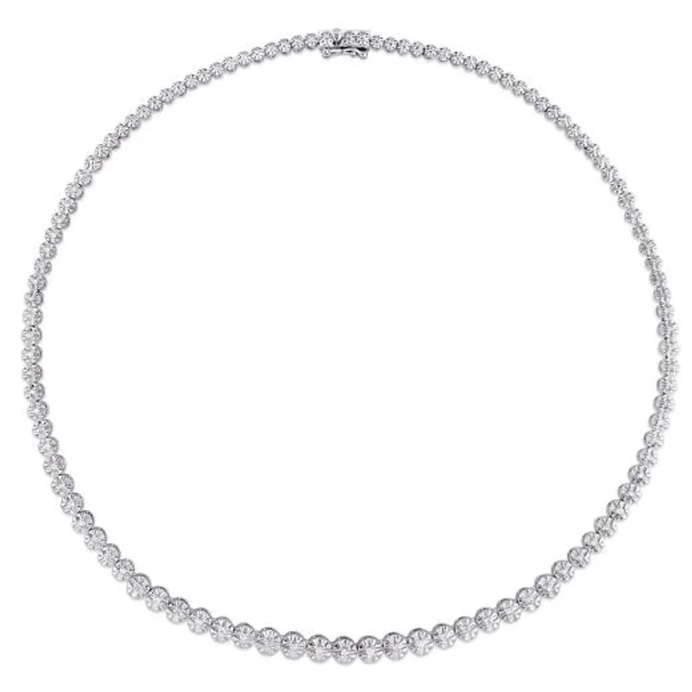 Julianna B Sterling Silver 0.99CTW Diamond Necklace