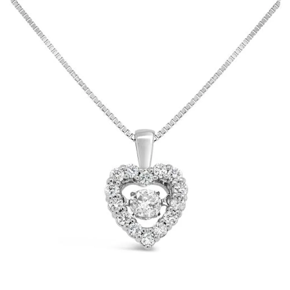 Dancing Diamonds 10K White Gold Canadian 0.33CTW Diamond Pendant