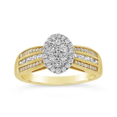 10K Yellow Gold 0.50CTW Diamond Fashion Ring