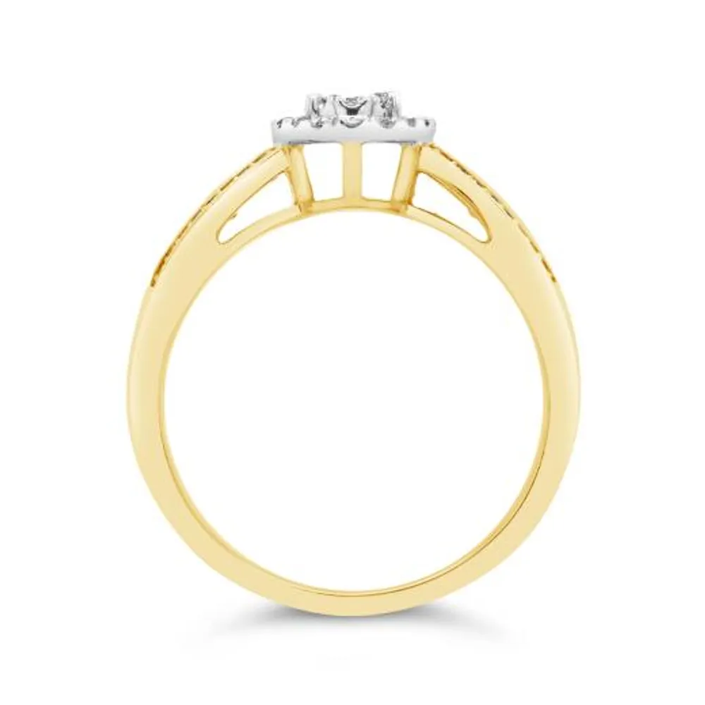 10K Yellow Gold 0.50CTW Diamond Fashion Ring