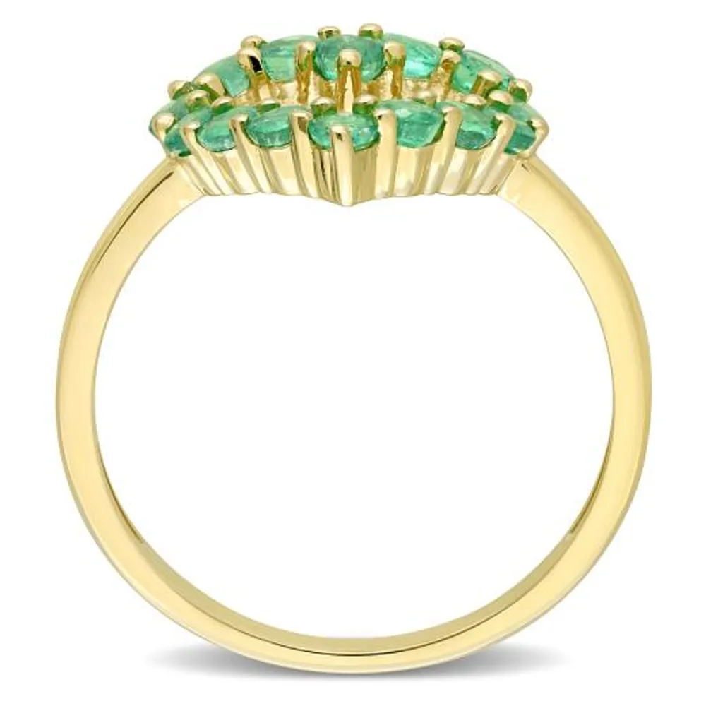 Julianna B 10K Yellow Gold Emerald Heart Ring