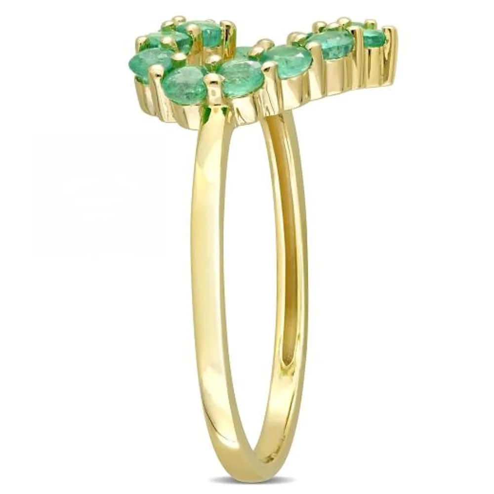 Julianna B 10K Yellow Gold Emerald Heart Ring