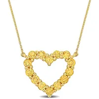 Julianna B 10K Yellow Gold Citrine Heart Pendant 17