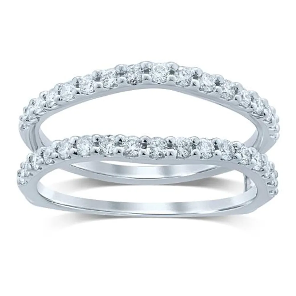 14K White Gold 0.50CTW Diamond Ring Enhancer