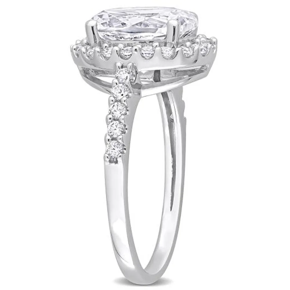 Julianna B 10K White Gold Created White Sapphire Ring