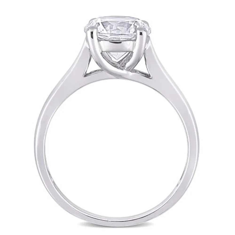 Julianna B 10K White Gold Created White Sapphire Ring