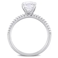 Julianna B 14K White Gold Created White Sapphire and Diamond Ring