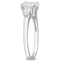 Julianna B Sterling Silver Cubic Zirconia 3 Stone Ring