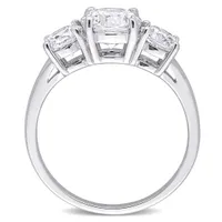 Julianna B Sterling Silver Cubic Zirconia 3 Stone Ring