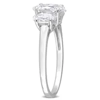 Julianna B Sterling Silver Cubic Zirconia 3 Stone Ring