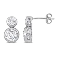 Julianna B Sterling Silver Cubic Zirconia Drop Earrings