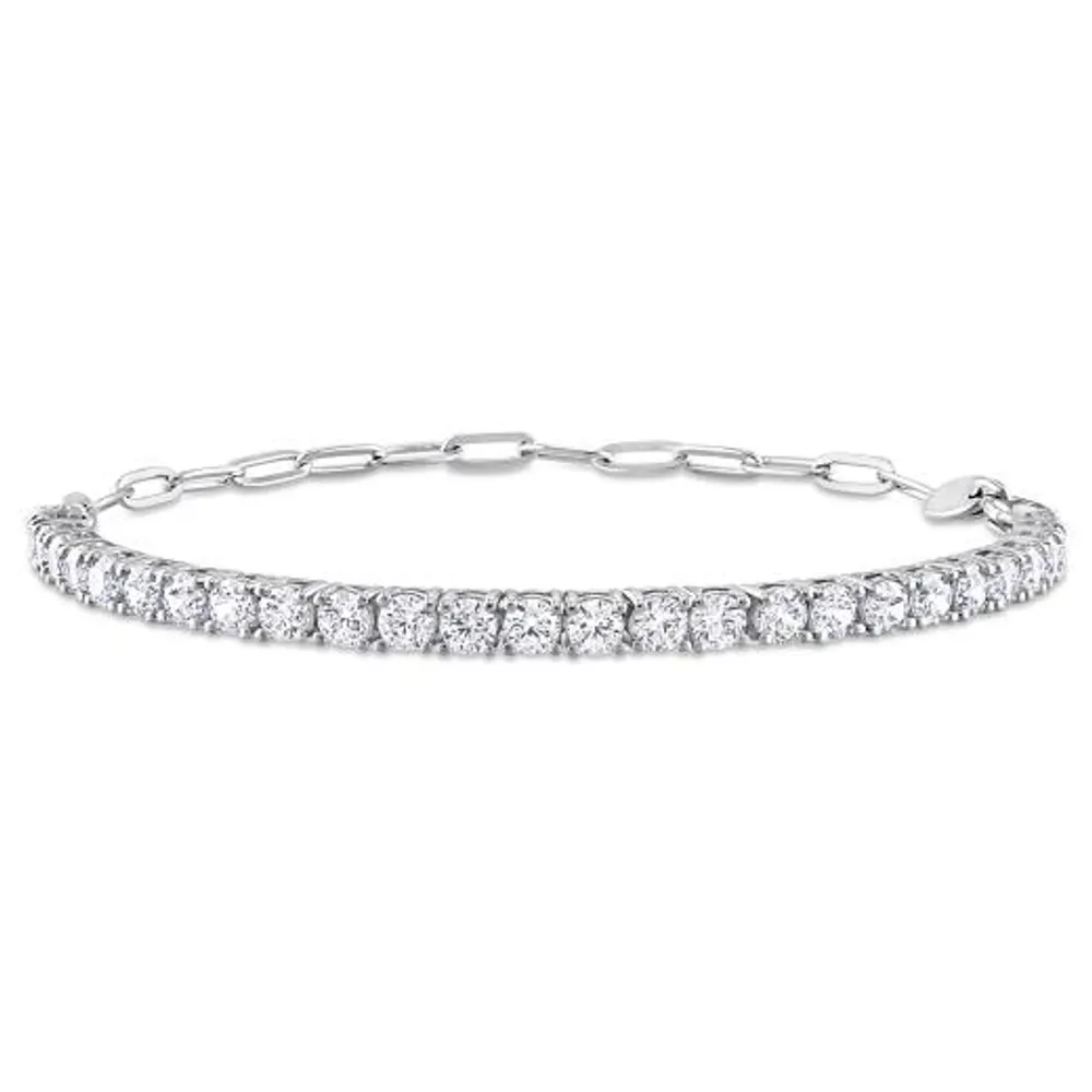 Julianna B Sterling Silver Cubic Zirconia Tennis Bracelet