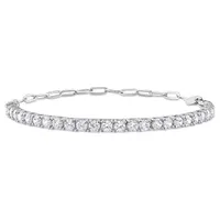 Julianna B Sterling Silver Cubic Zirconia Tennis Bracelet