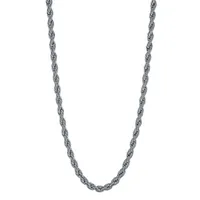 Stainless Steel Gun Metal Rope Chain