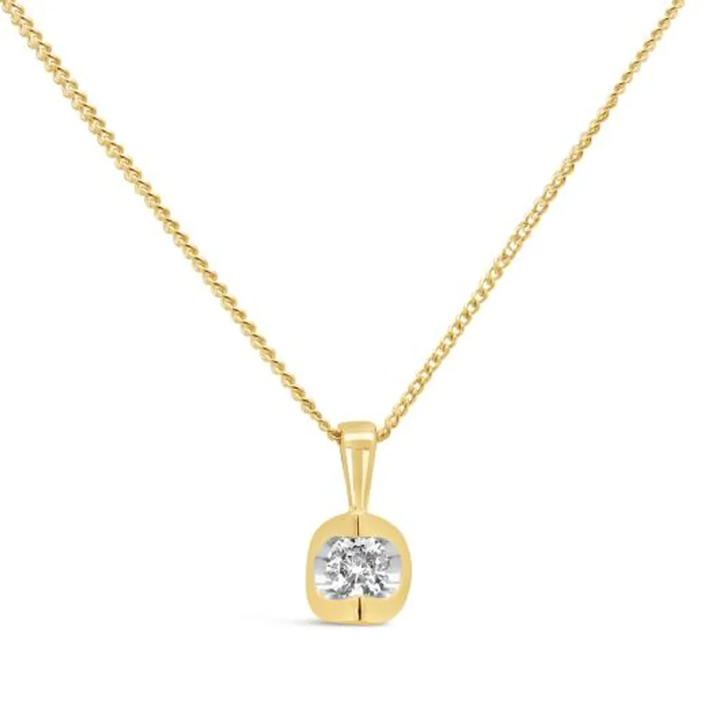 Glacier Fire 10K Yellow Gold 0.10CT Canadian Diamond Pendant