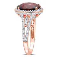 Julianna B 14K Garnet and Diamond Cocktail Ring