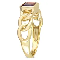 Julianna B 10K Yellow Gold Garnet Link Ring