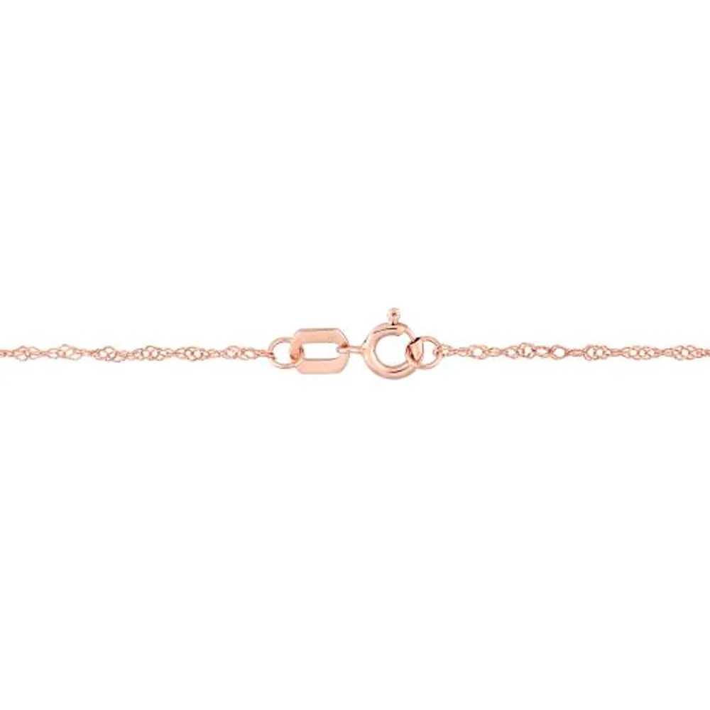 Julianna B 14K Rose Gold Garnet and Diamond Necklace