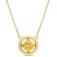 Julianna B 14K Yellow Gold Citrine Floating Necklace