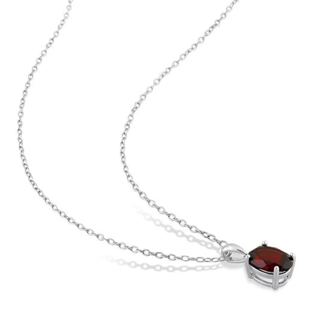 Julianna B Sterling Silver Garnet Pendant