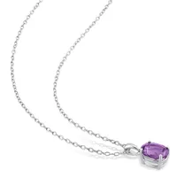 Julianna B Sterling Silver Amethyst Pendant